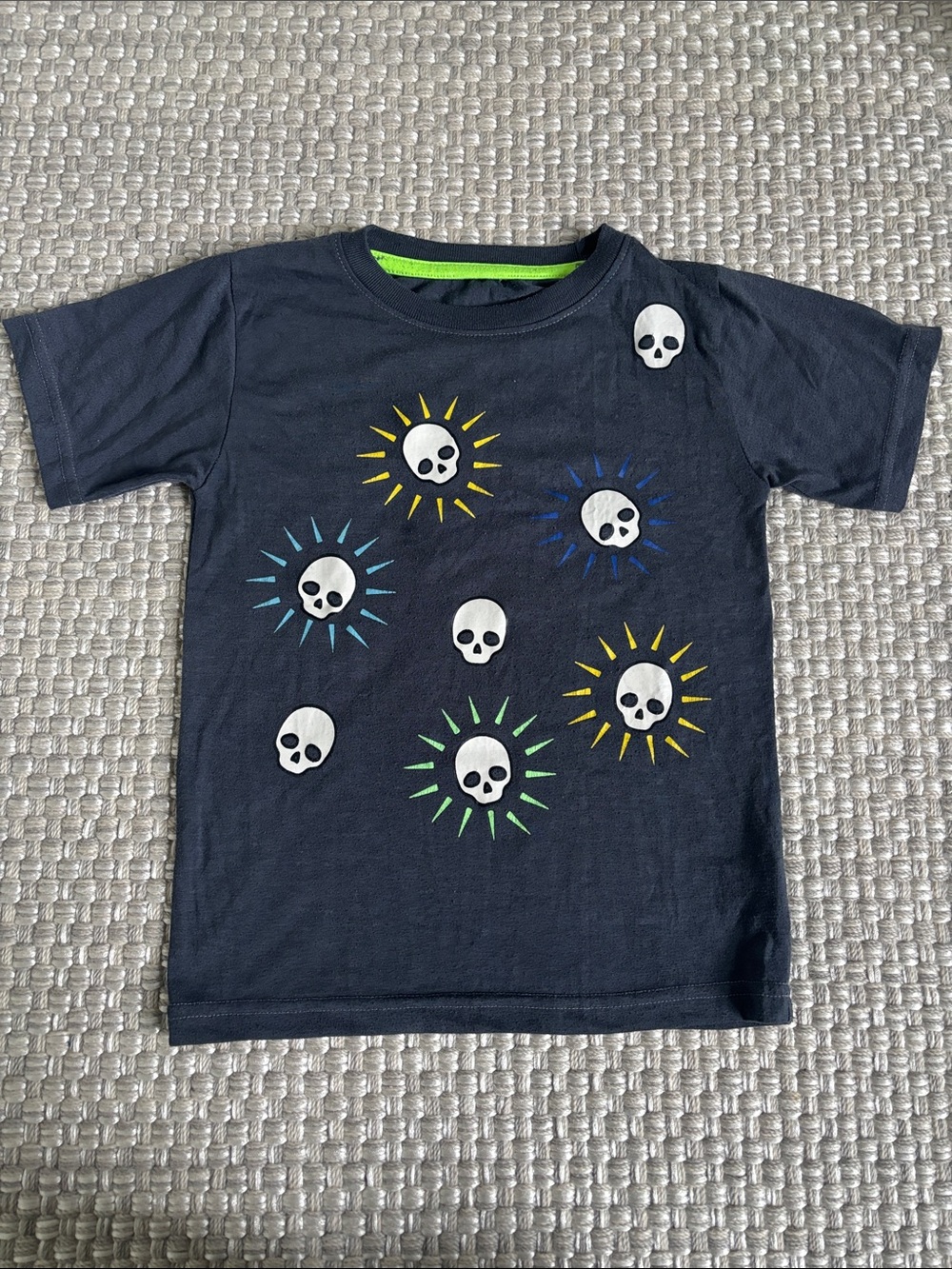 Mish Boys dark grey Skull Sunburst Short-Sleeve Tee